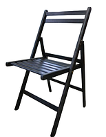 Чорний стілець для літнього майданчика складаний дерев'яний з масиву бука Пікнік Venge венге Мікс Меблі