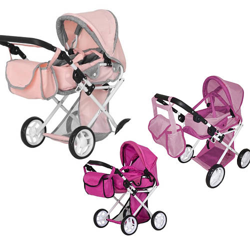 Купити Коляска для ляльки CARRELLO UNICO ROSE з сумкою Carello (9346 ...