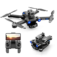 Квадрокоптер с камерой Mini Drone S136 - мини дрон 4K, FPV, БК двигатели + 1,2 км, 20 хв. + КЕЙС