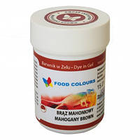 Водорозчинний барвник для мастики, гелевий харчовий барвник Махагон Food Colours 35 г