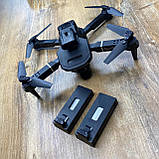Дрон з камерою E100 - дрон для дітей HD Wifi FPV, до 40 хв. польоту до ( 2 акумулятора), фото 3