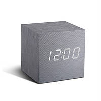 Смарт-будильник 7х7х7см Wooden Cube Gingko GK08W6 серый