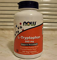 Now Foods L-Tryptophan 500mg 120 капсул нау фудс триптофан мелатонин здоровий сон хорошее настроение