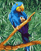Картина по номерам Голубой попугай 40*50 см Идейка KHO 4487