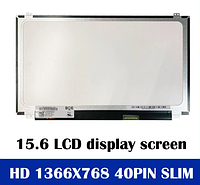 Матрица для ноутбука 15.6 Led Slim глянцевая 1366x768 40pin lvds разъем справа внизу (NT156WHM-N10) нов