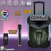 Акустична Система Велика колонка Блютуз З Мікрофоном 30W Від акумулятора Акумуляторна CH1201