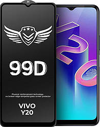 Захисне скло FlyGuard Vivo Y20 (Full Glue) (Виво У20)