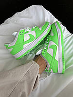 Кроссовки женские Nike SB Dunk Low Acid Green зеленый найк низкие кожа стильные на весну повседневные модные