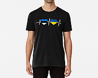 Мужская и женская Патриотическая футболка с принтом Estonia Ukraine Эстония Украина