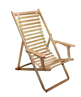 Шезлонг складной садовый деревянный Пикник Natural кресло лежаж для отдыха на природе ТМ Микс Мебель