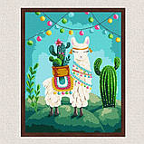 Картина за номерами Тварини. Весела лама 30*40 см Ідейка KHO 5069, фото 3