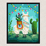 Картина за номерами Тварини. Весела лама 30*40 см Ідейка KHO 5069, фото 4