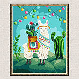 Картина за номерами Тварини. Весела лама 30*40 см Ідейка KHO 5069, фото 5