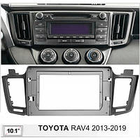 Переходная рамка Toyota RAV4 2013-2019 10" с комплектом проводов (антрацит)