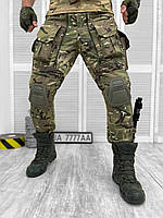 Штаны рип стоп мультикам с наколенниками Армейские штаны рип-стоп Брюки военные с наколенниками