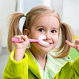 Дитяча U-подібна зубна щітка капа для дітей на 360 градусів Рожева (діаметр 4,5), фото 2