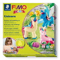 Подарунковий набір Фімо Fimo KIDS "Unicorn" Єдинороги, 4шт.+стек+інструкція