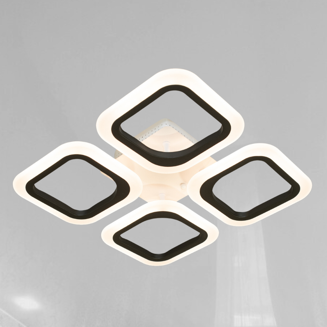 Невелика світлодіодна люстра Diasha 55W до 12 м² колір Чорний AS8060/4BK, фото 1