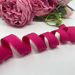 Бретель неон малинова з рюшами 12  мм.