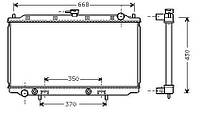 Радиатор Двигателя Nissan Primera P11 Бензин 1997- 214602F300 214609F511 Размер 360X695 Автоматическая Кпп