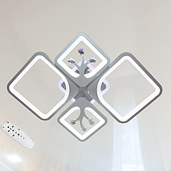 Світлодіодна люстра стельова в спальню Diasha 100W до 20 кв.м колір  8157/2+2GR 3color