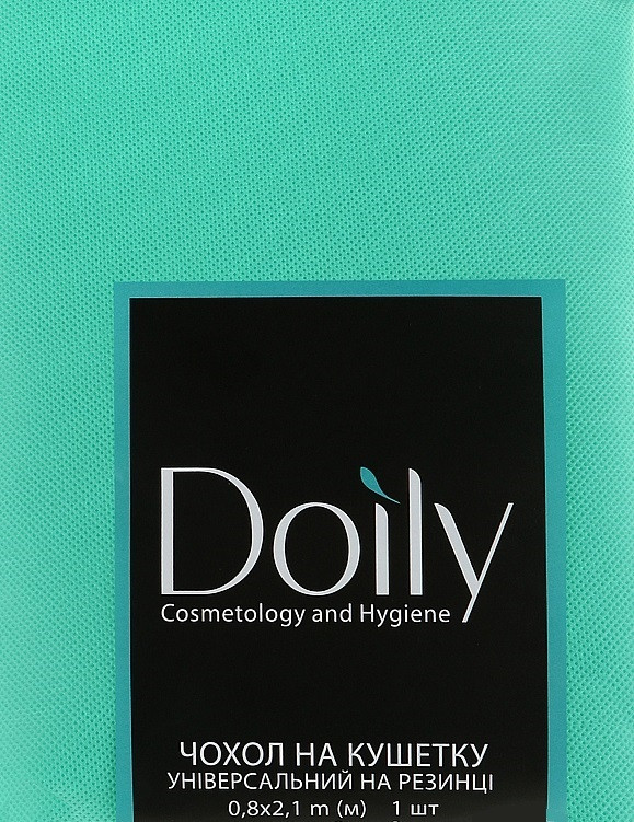 Чохол на кушетку 0.8х2.1 м, спанбонд, 80 г/м2 (1 шт/пач) Doily, Колір: м'ятний