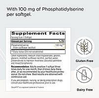 Інтегративна терапія Phosphatidylserine PS Soy-Free/Фосфатидилсерин із соняшникового лецитину 60 капсул, фото 2