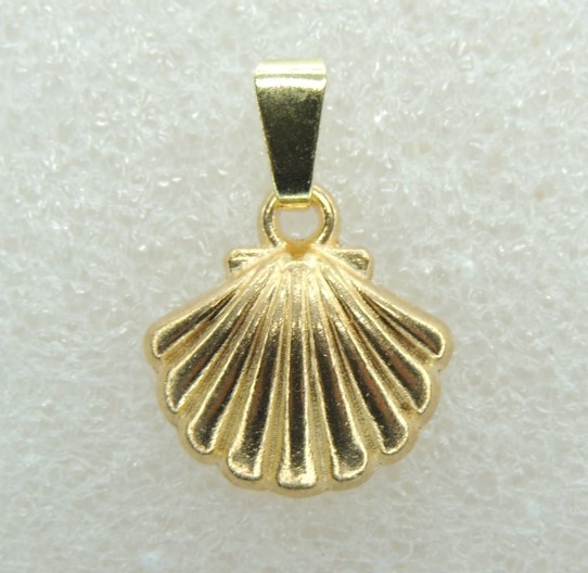 Кулон підвіска Liresmina Jewelry Океанська мушля 1.5 см золотистий