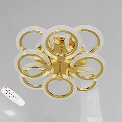 Люстра стельова світлодіодна Diasha 110W до 20 кв.м колір Золотистий A8022/4+4G 3color