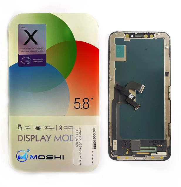Дисплей iPhone X модуль в зборі з тачскріном і рамкою чорний, Moshi, TFT HC