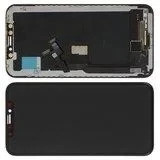 Дисплей iPhone X модуль в зборі з тачскріном і рамкою чорний, Tianma HC