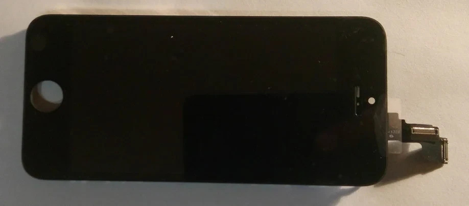 Дисплей iPhone 5c модуль в зборі з тачскріном чорний, оригінал (переклеєне скло)