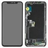 Дисплей iPhone X модуль в зборі з тачскріном чорний, з рамкою, OLED, GX OEM hard