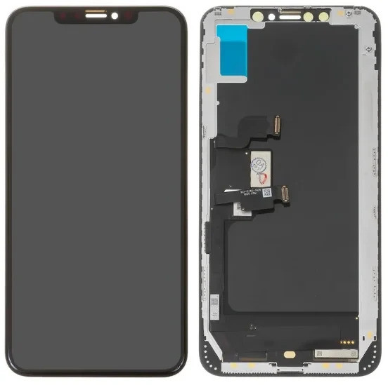 Дисплей iPhone XS Max модуль в зборі з тачскріном, чорний, з рамкою, OLED, OEM soft
