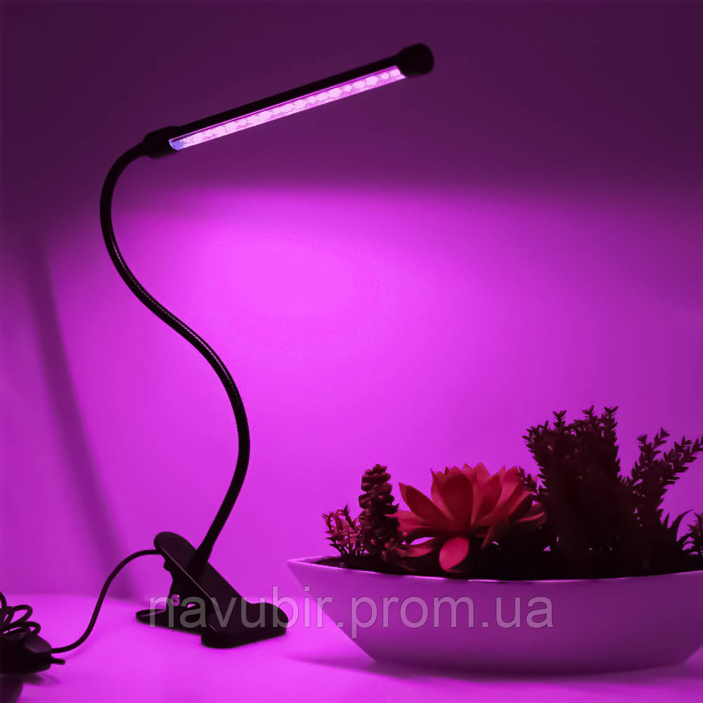 Фитолампа для растений Plant Grow Light 20LED 10W USB подсветка для рассады и цветов, фитосветильник (NV) - фото 1 - id-p1856753664