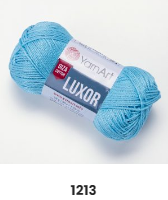 Нитки пряжа для в'язання бавовна мерсеризована бавовна LUXOR Люксор № 1213 - блакитний, фото 1