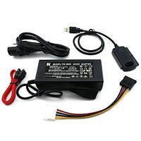 Перехідник USB 2.0 - SATA, IDE, 2.5/3.5 і блок живлення, підтримка Windows, Mac OS