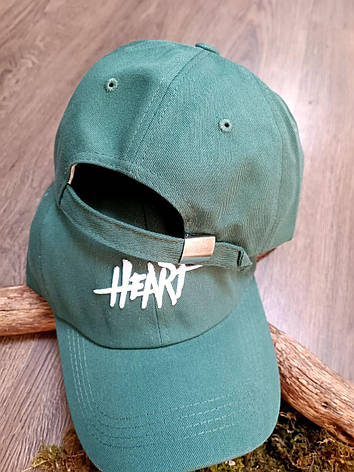 Кепка Бейсболка Чоловіча Жіноча HEART зелена, фото 1