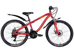 Велосипед 24" DISCOVERY FLINT 2021 (чорно-червоний з сірим 13")