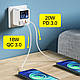 Швидкий зарядний пристрій Asometech 40 W з 4 портами USB WLX-A9T+ Білий, фото 3