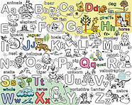 Розмальовка Алфавіт Англійський Мега велика розмальовка набір із фломастерами 120 х150 см, фото 3