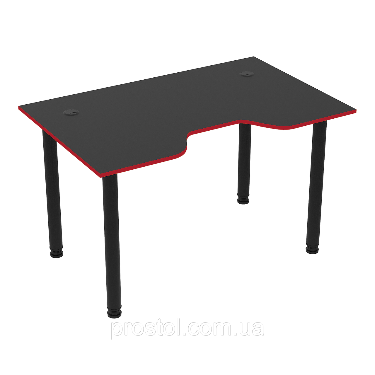 Стол геймерский Air (размер s: 102х69 см) Черный с красной кромкой - фото 3 - id-p1856780348