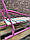 Дитячі санки "Водан" СД -2 зі зноймною спинкою й ручкою штовхачем Рожеві, фото 4