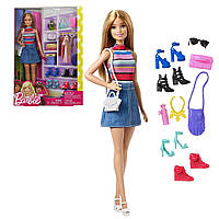 Barbie Accessories FVJ42 Лялька Барбі Модниця з аксесуарами Пошкоджено коробку