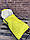 Конверт / чохол для санок, зі штучної овчини, на дві блискавки, із затяжками Жовтий, фото 2