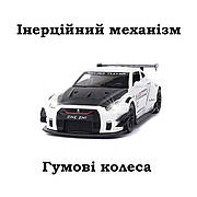 Машина металева Ніссан ГТ-Р звук світло інерція відчиняються двері капот 1:24 GT-1502