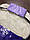 Конверт / чохол для санок, з штучної овчини, на дві блискавки, із затяжками фіолетовий Сніжинка, фото 2