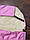 Конверт / чохол для санок, зі штучної овчини, на дві блискавки, із затяжками Рожевий, фото 2