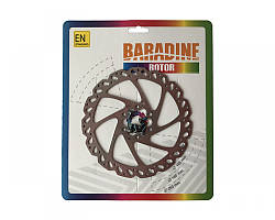 Ротор / тормозой диск Baradine під 6-ть болтів, 160мм. срібло