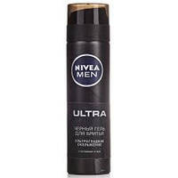 Гель для гоління Nivea Men Ultra чорний з активованим вугіллям 200 мл (4005900495280)